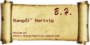Bangó Hartvig névjegykártya